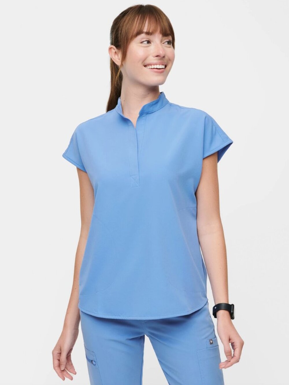 Figs Rafaela Scrubs Top Ceil Blue Large